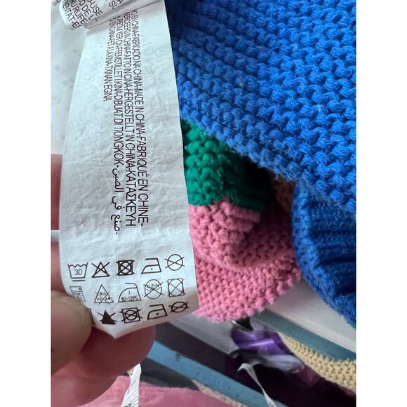 Zara Sweater Womens S-M Colorblock Knit Cotton‎ Long Sleeve Cozy Winter Pullover - Picture 7 of 9